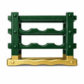 Maximalist wooden wine rack